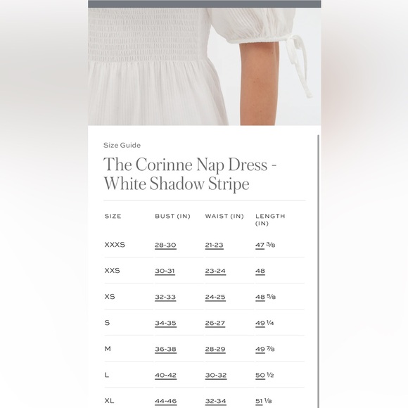 The Corinne Nap Dress White Shadow Stripe from Hill House size XXS - Picture 14 of 16